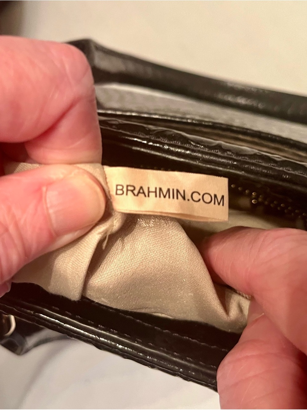 Brahmin Black Cami Satchel with Gold Hardware EUC - Picture 9 of 12